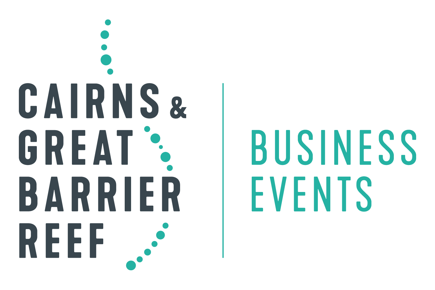 Cairns & Great Barrier Reef Logo - Business Events - Stacked Colour